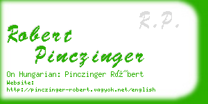 robert pinczinger business card